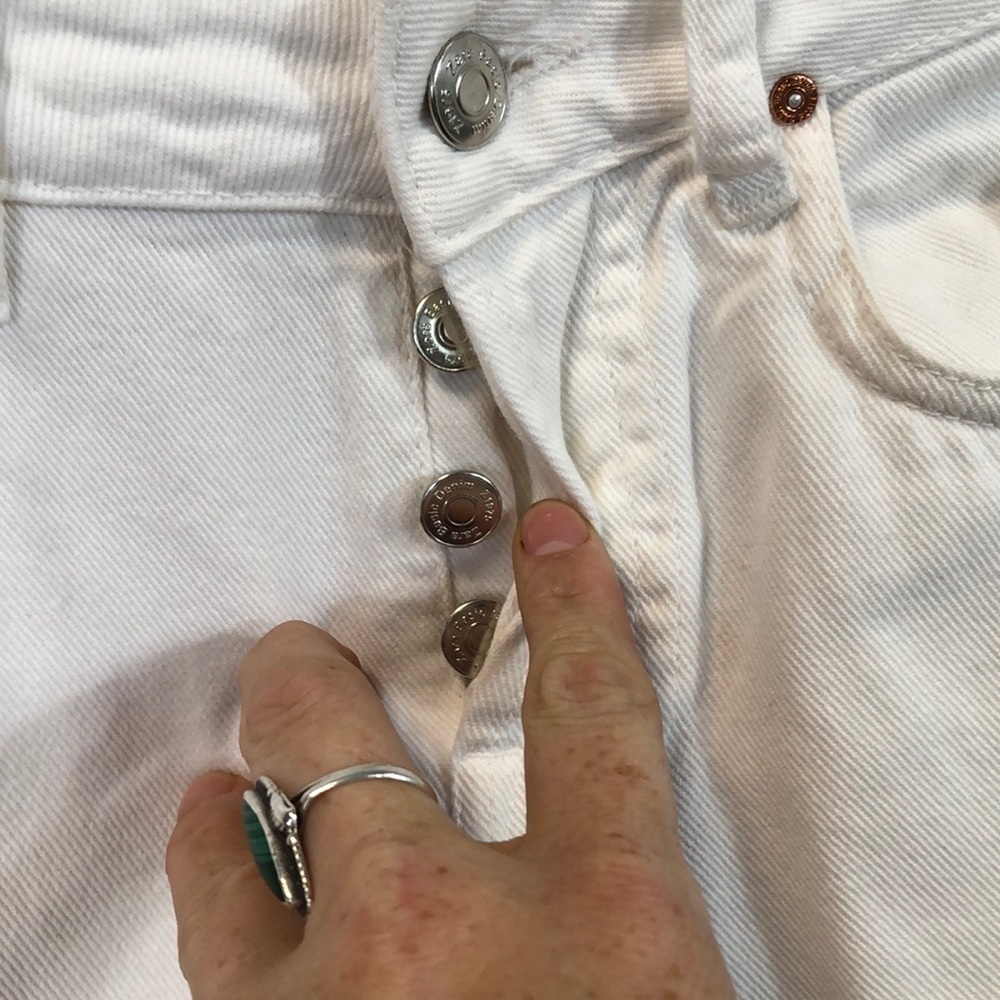 𝅺WHITE Zara Denim Jeans - Picture 7 of 10